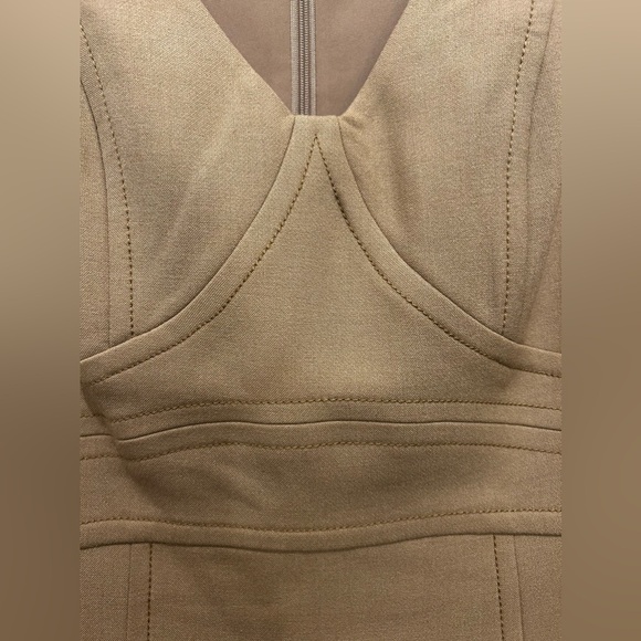 Ann Taylor LOFT Tan Seamed Sleeveless Sheath Dress Size 10 - Picture 4 of 12